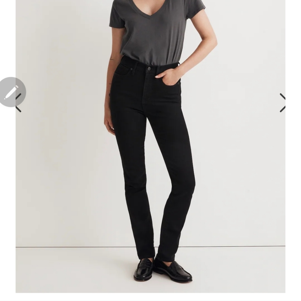 Madewell High Rise Skinny Black Frost Jean